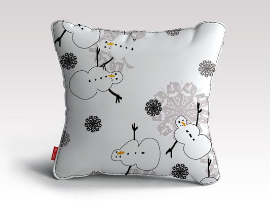 Snowman Pattern Poster Cushion/Pillow