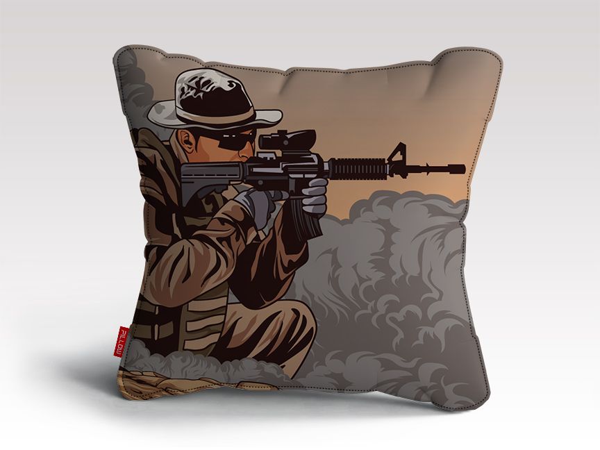 Soldier With Ar15 Cushion/Pillow