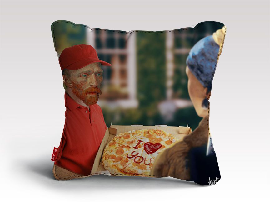 VANG GOGH'S PIZZA Cushion/Pillow