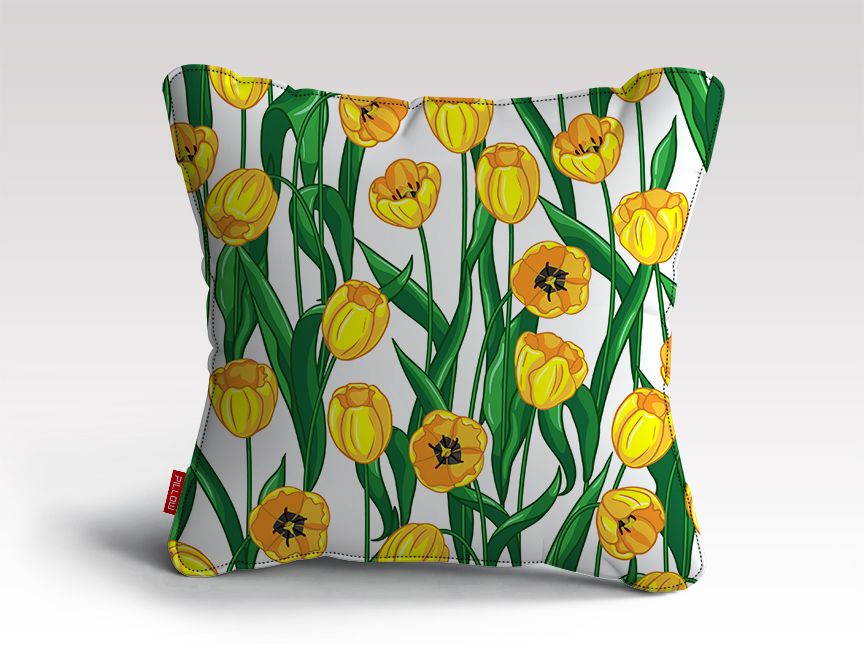 Yellow Flower Pattern Cushion/Pillow