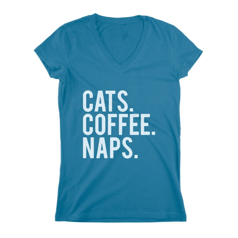 Cats Coffee Naps Women T-shirt