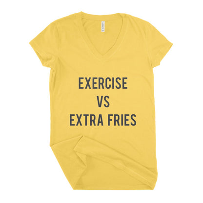 Exercise vs Extra Fries Women T-shirt