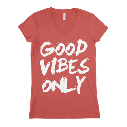 Good Vibes Only Red Women T-shirt