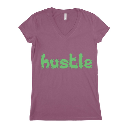 Hustle Green Print Women T-shirt