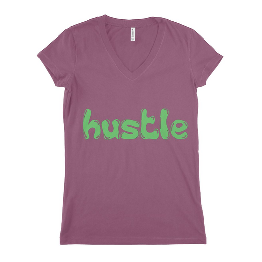 Hustle Green Print Women T-shirt