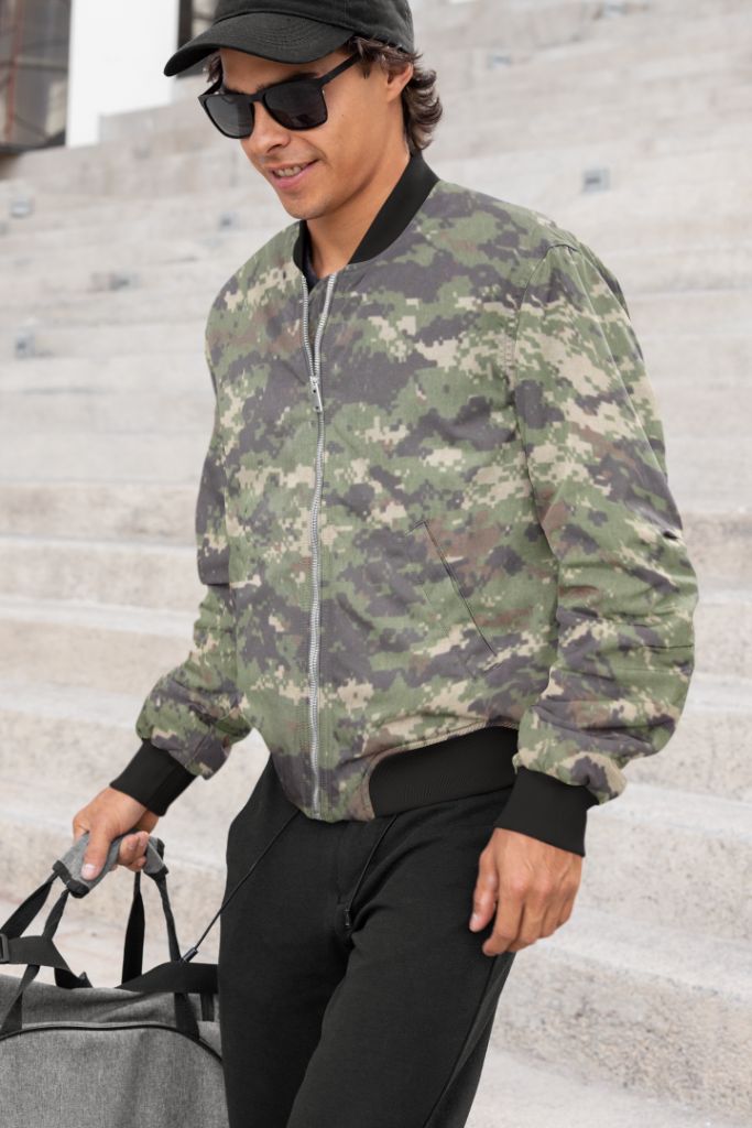 Army Shirt Camofludge Bomber Jacket