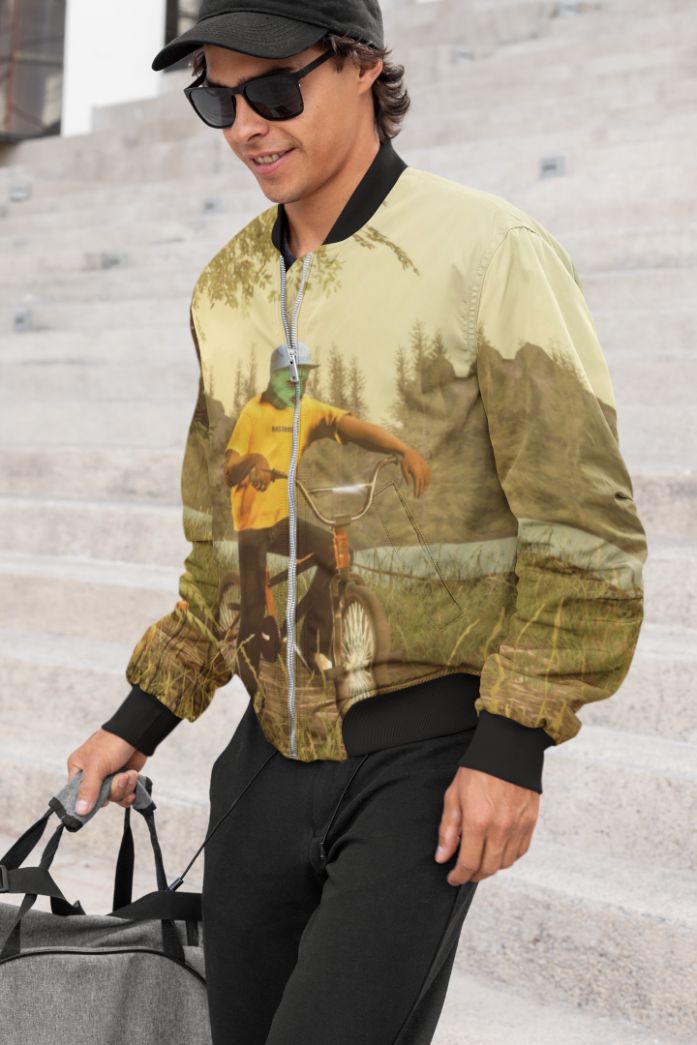 Art Relief Bomber Jacket