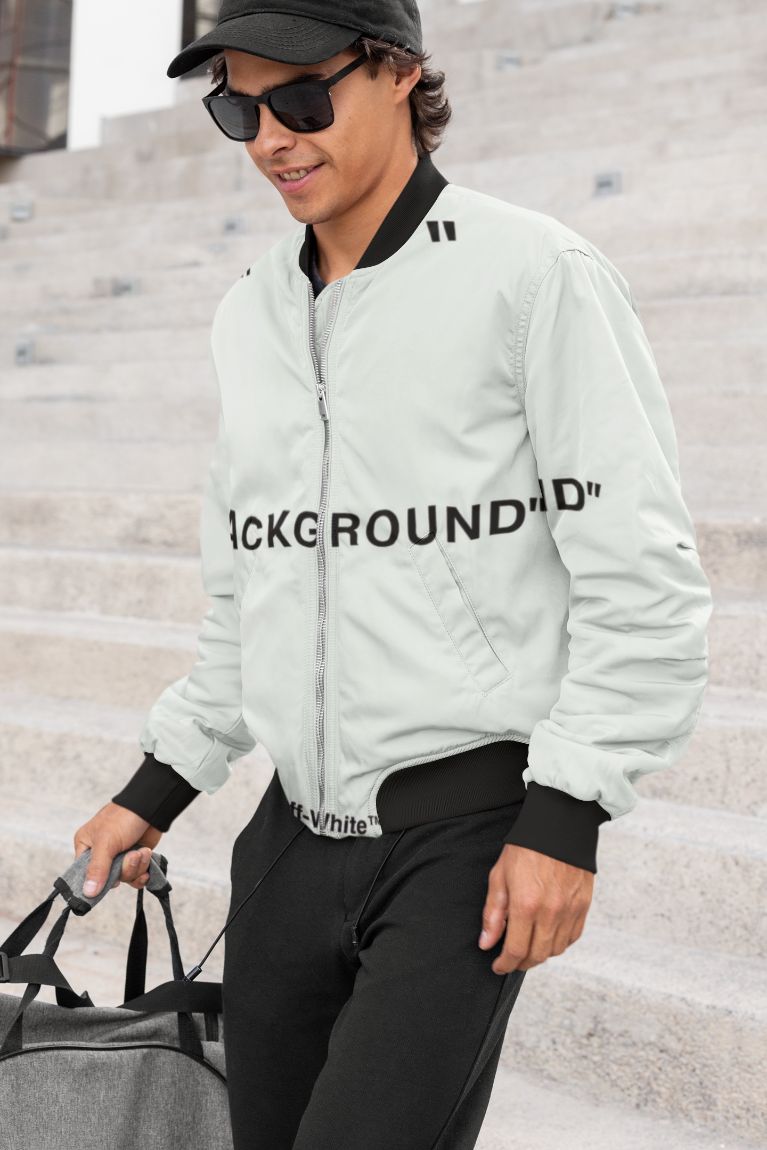 Background Off-white Bomber Jacket