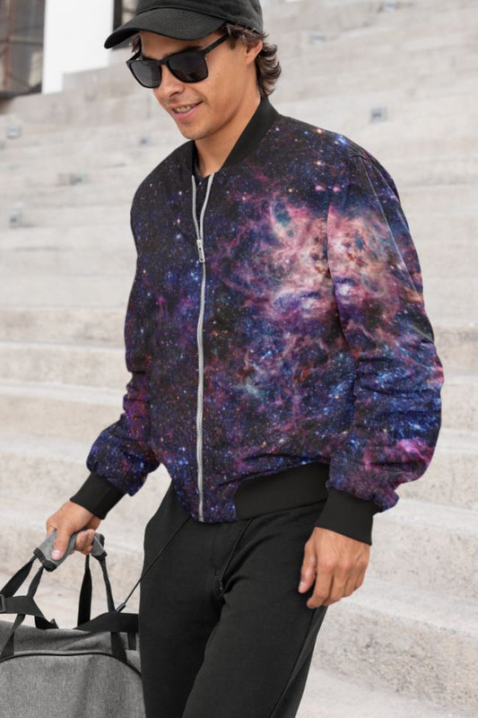 Colored Galaxy Bomber Jacket