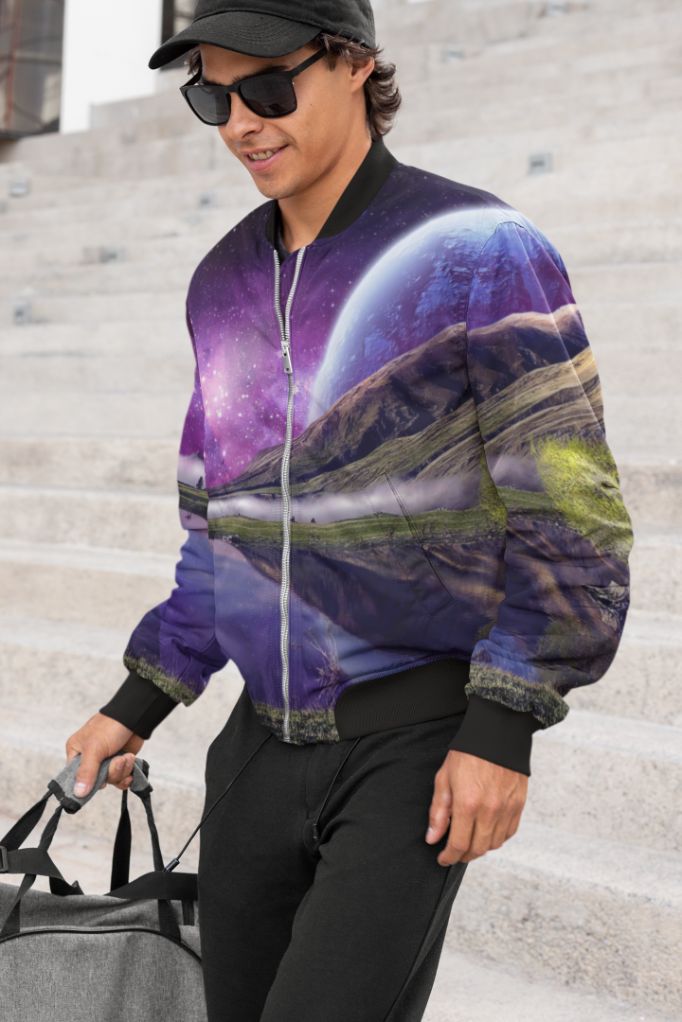 Colored Nature Bomber Jacket