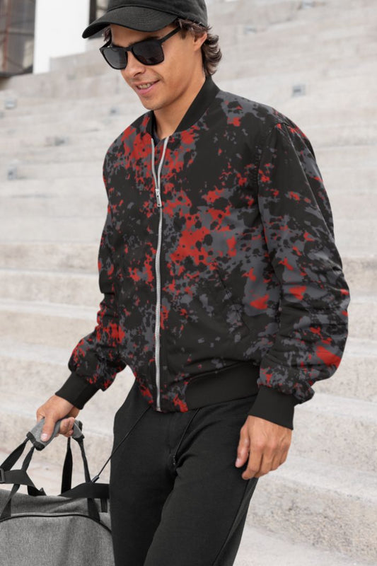 Fire Abstract Bomber Jacket