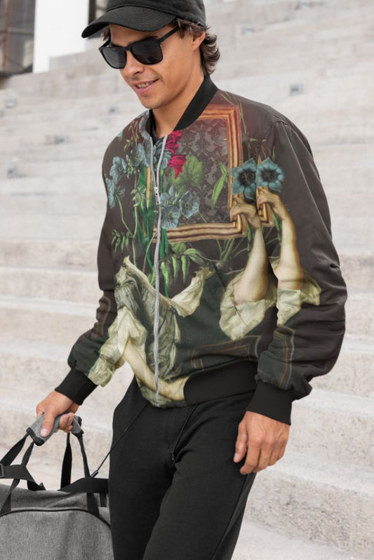 Florales Self Portrait Bomber Jacket