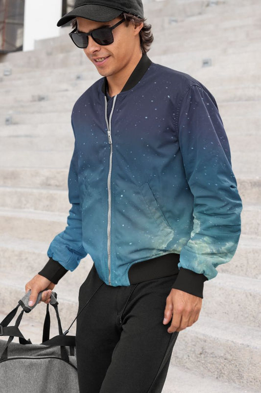 Mystic Blue Sky Bomber Jacket