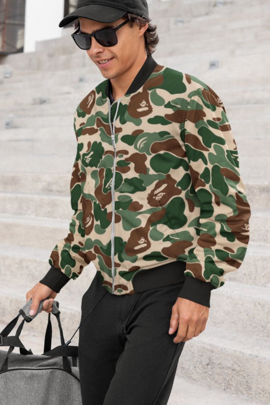 Pegged Camofludge Bomber Jacket