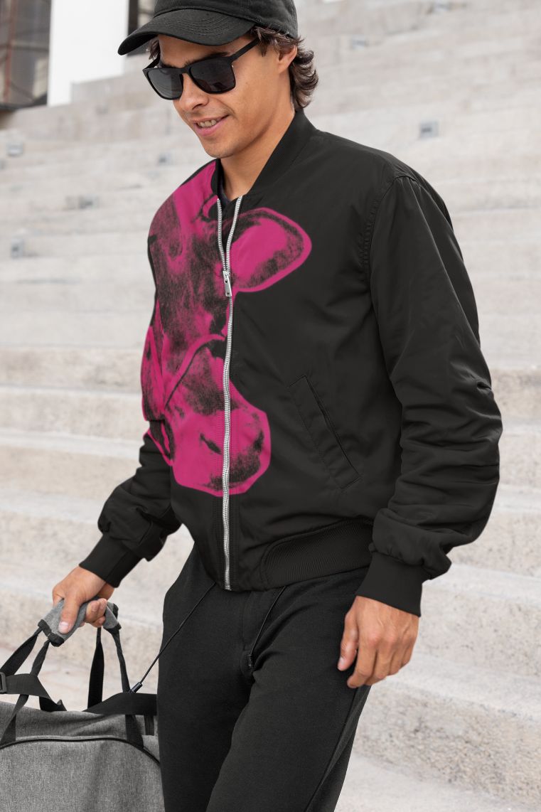 Pink Cow Bomber Jacket