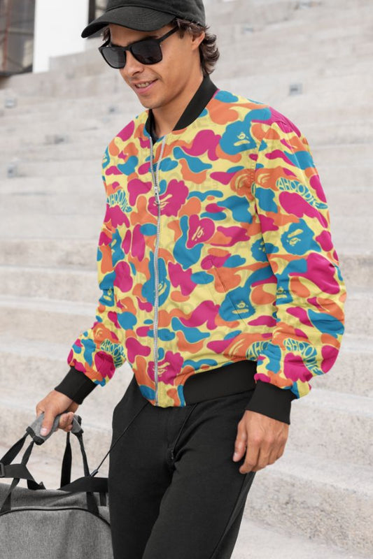 Trance Pattern Bomber Jacket