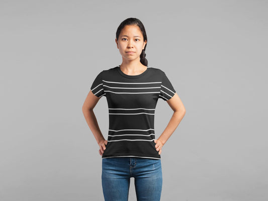 Simple Lines Pattern Poster Classic Sublimation Women's T-Shirt