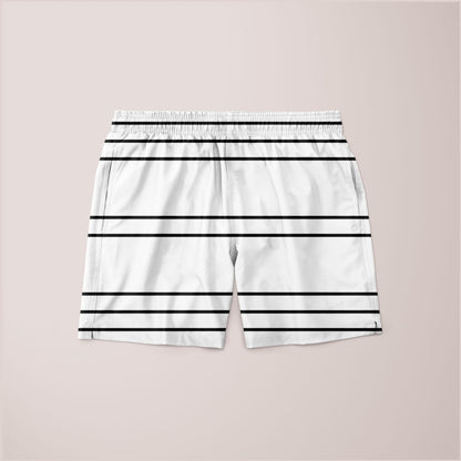 Simple Lines Pattern bw Poster Shorts