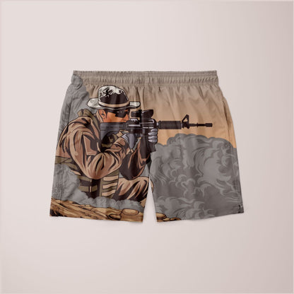 Soldier With Ar15 Shorts