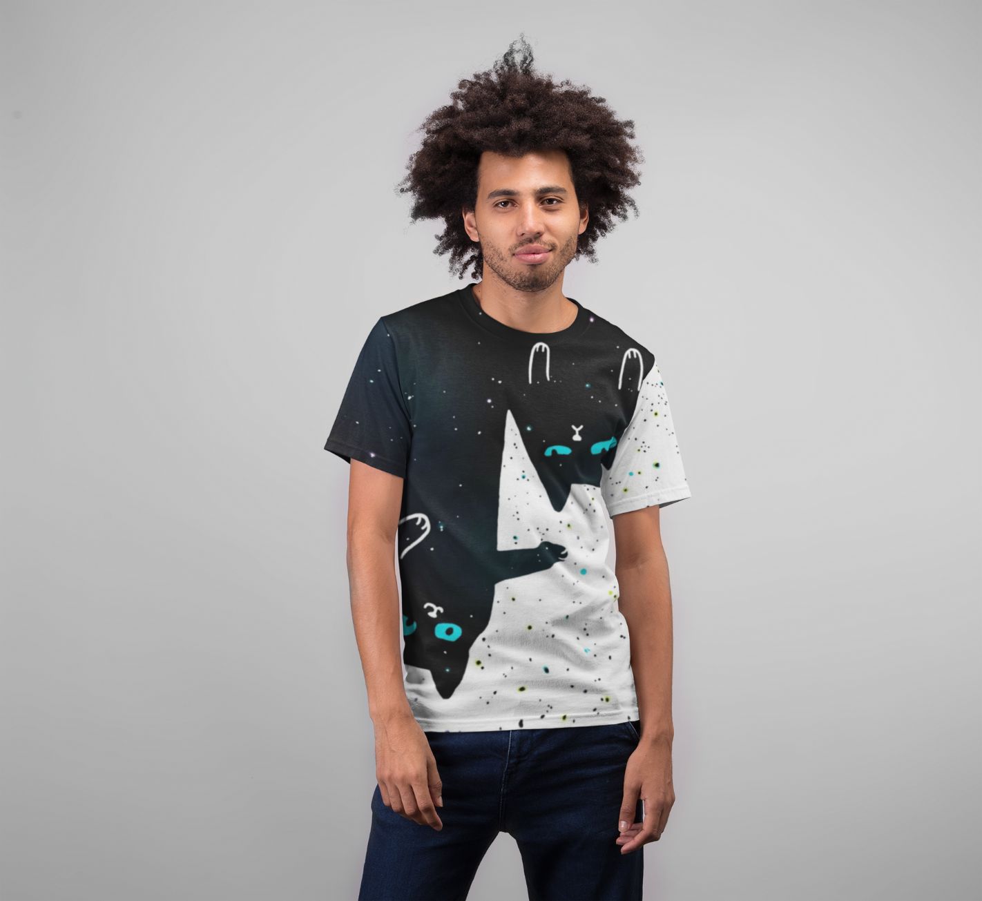 Space Cat 3 Premium Sublimation Adult T-Shirt