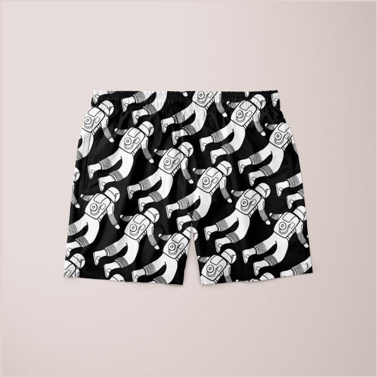 Spaceman pattern Poster Shorts