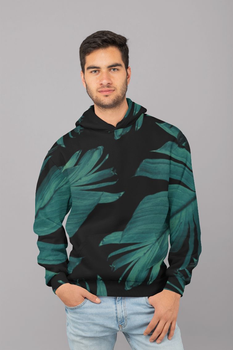 Tropical Leaves UNISEX Sublimation Hoodie