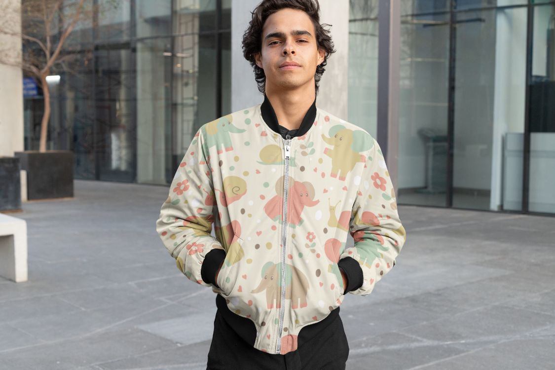 Toy Pattern Bomber Jacket