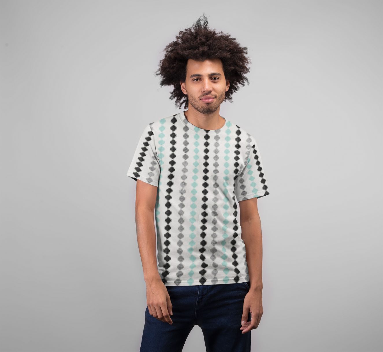 Tribal Boho Pattern Minimal Premium Sublimation Adult T-Shirt