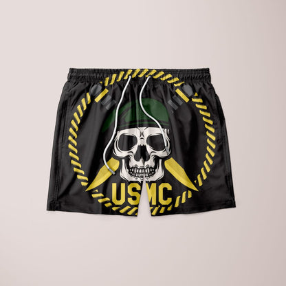 USMC Skull Mascots Vector 1 Shorts