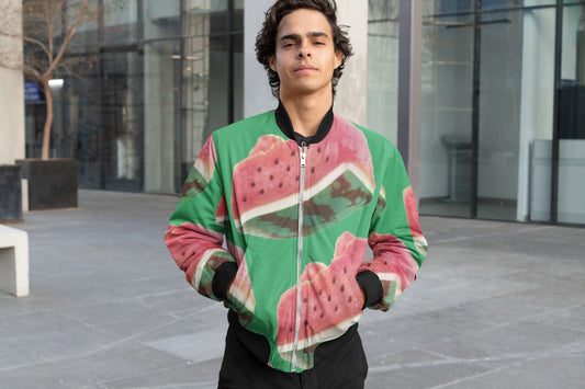 Watermelon Pattern Poster Bomber Jacket