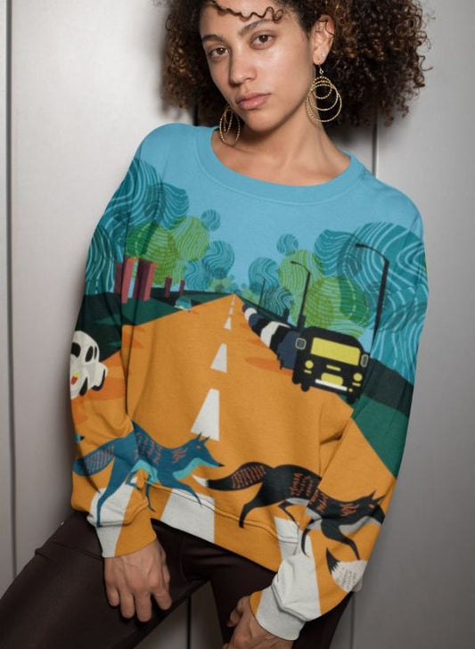 Abbey Road Foxes Sublimation Sweatshirt