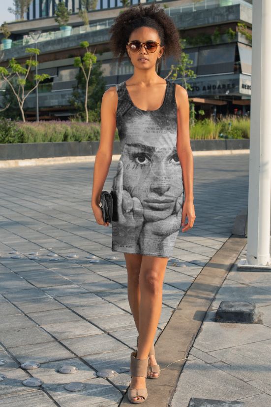 Audrey Hepburn Pop Art Art Print Sublimation Cut & Sew Dress