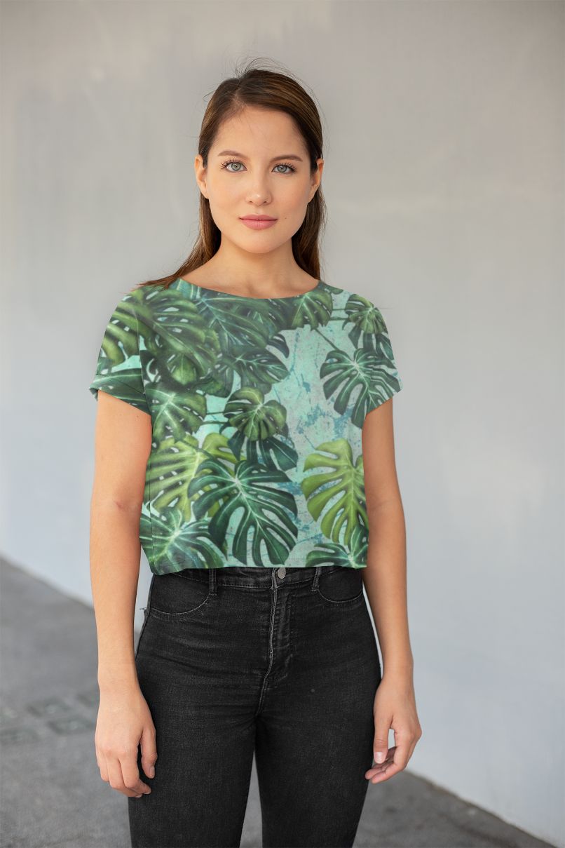 BOTANICA 08 All-Over Print Crop Tee