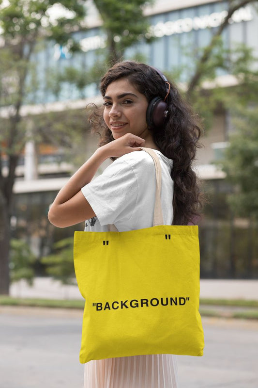 Background Off-white Yellow Tote Bag