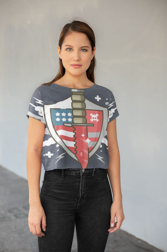 Bayonet All-Over Print Crop Tee