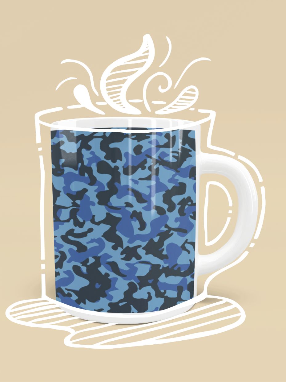 Blue Camo Mug