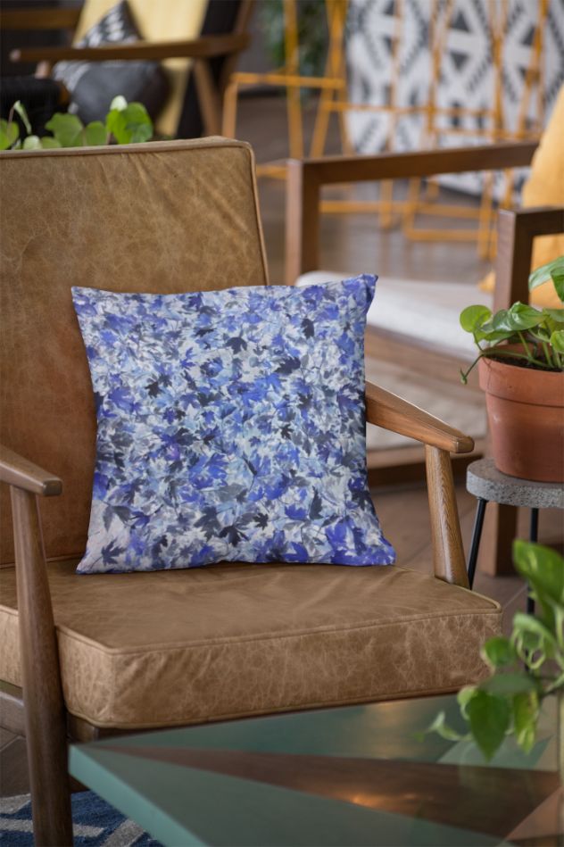 Blue Leafs Cushion/Pillow