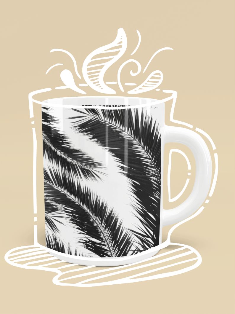 Bohemian Palms Jungle Pattern Mug