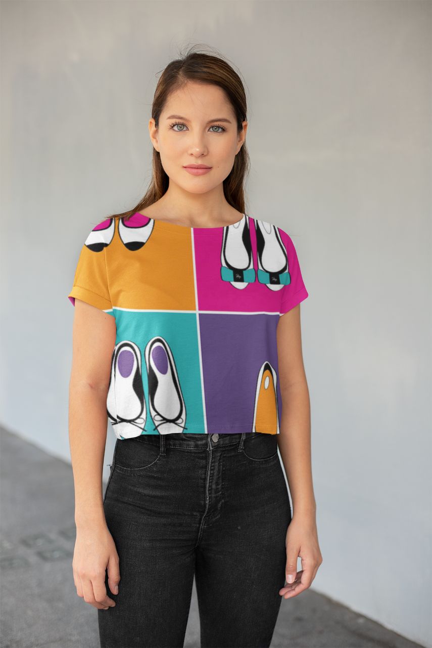 Bold Flats All-Over Print Crop Tee