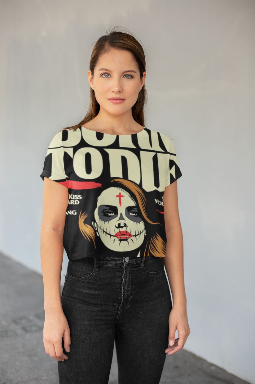 Born All-Over Print Crop Tee