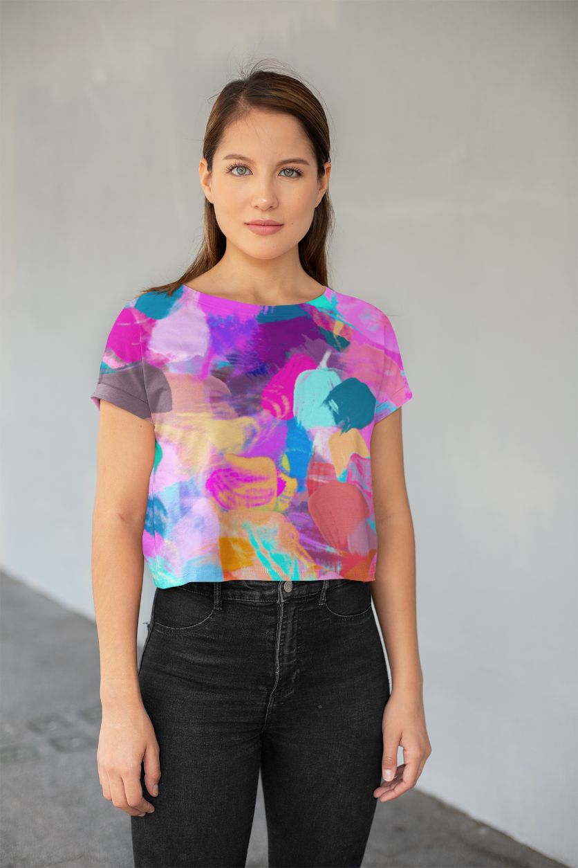 Candy Shop Poster (1) All-Over Print Crop Tee