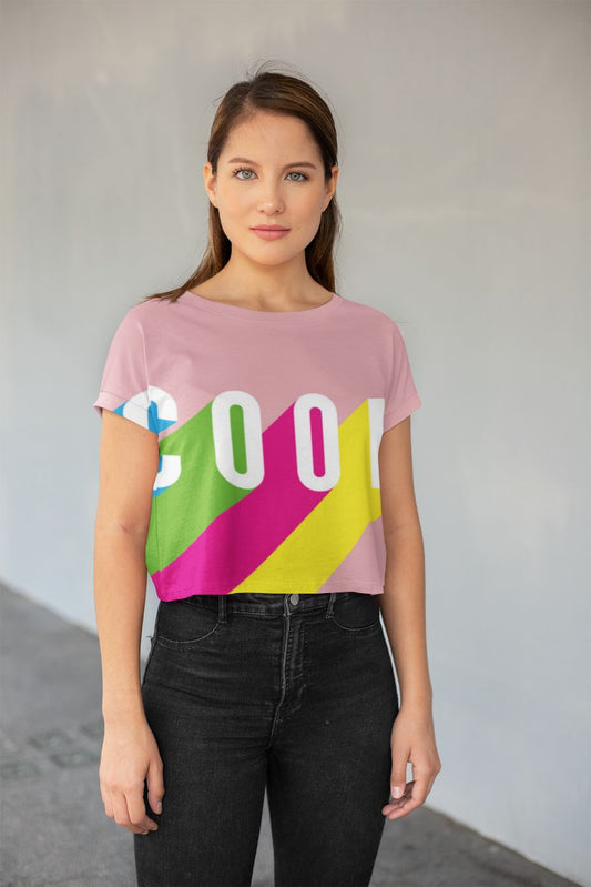 Cool All-Over Print Crop Tee