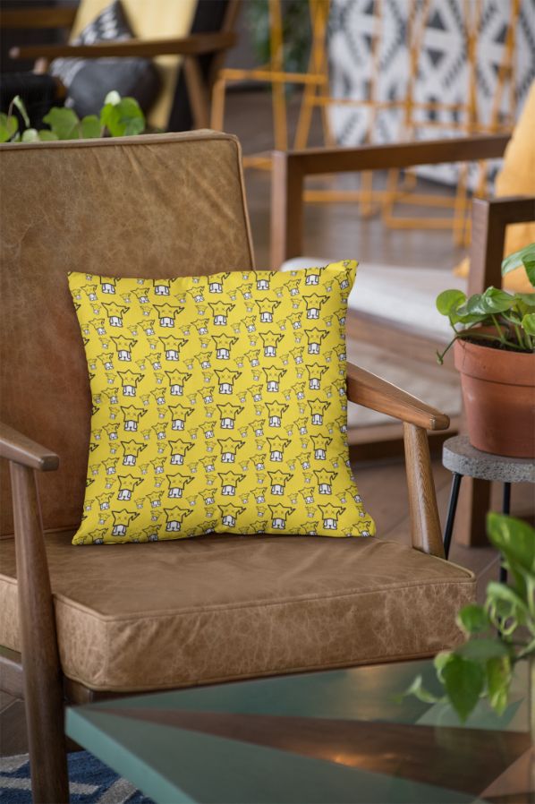 Cute Yellow Pattern Cushion/Pillow