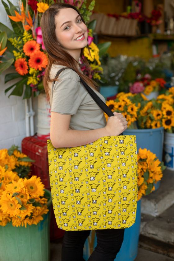 Cute Yellow Pattern Tote Bag