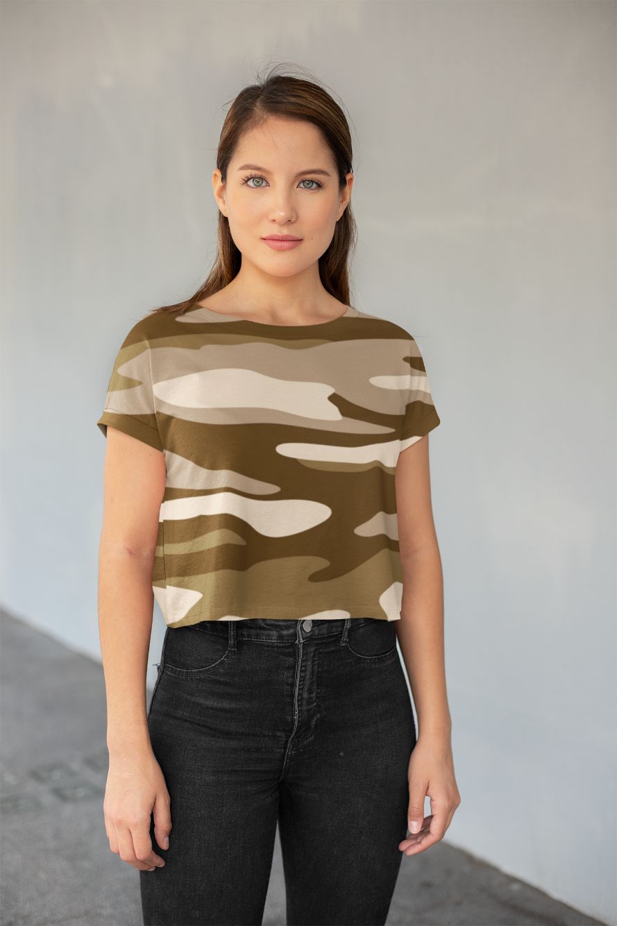 DD-Multicam Background All-Over Print Crop Tee