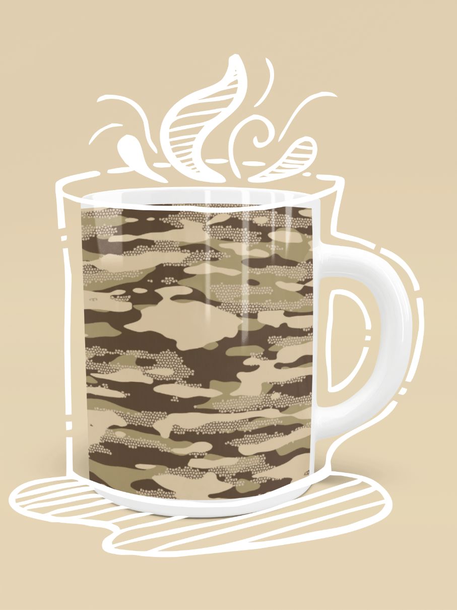 Desert Camouflage Pattern Mosaic Style Plakat Mug