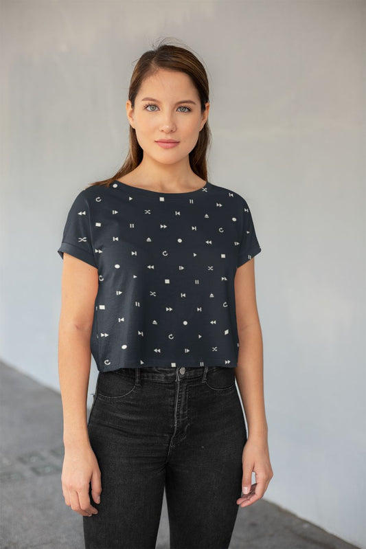 Dots 2 All-Over Print Crop Tee