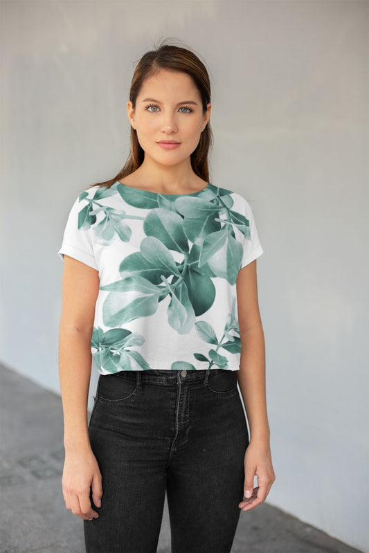 FICUS LEAVES DREAM All-Over Print Crop Tee