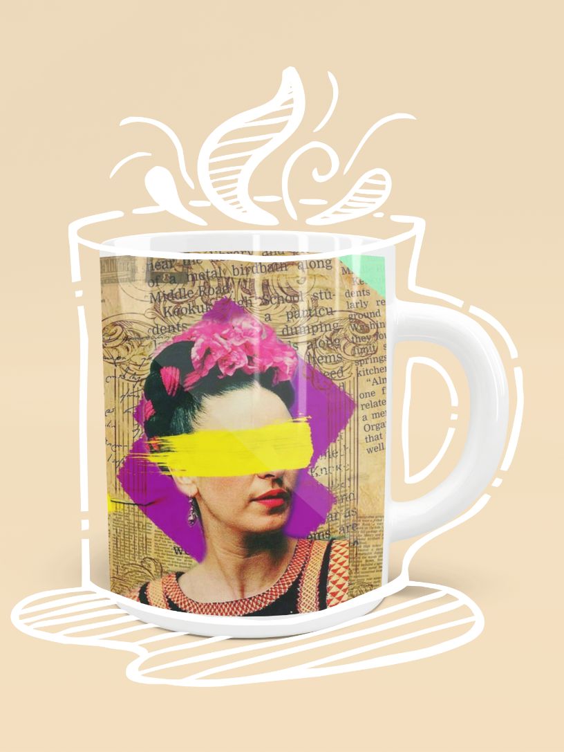 FRIDA KAHLO - COLLAGE ART Mug