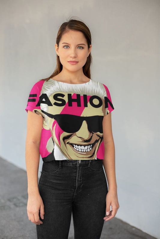 Fashion All-Over Print Crop Tee